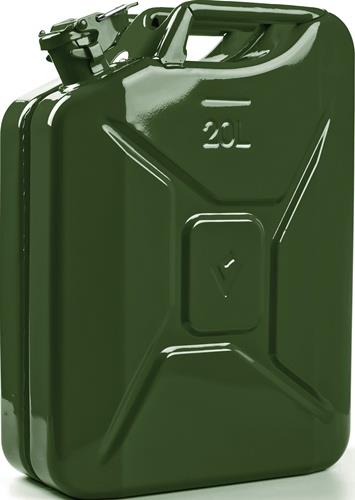 VALPRO Kraftstoffkanister 20l Olivgrün RAL 6003 Stahlbl.0,9mm L345xB165xH470mm VALPRO