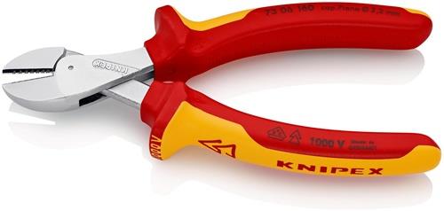 KNIPEX Kompaktseitenschneider X-Cut® L.160mm VDE Mehrkomp.-Hüllen VDE KNIPEX