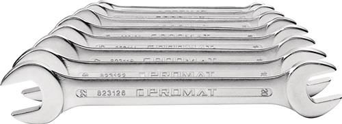 PROMAT Doppelmaulschlüsselsatz 10-tlg.SW6-27mm CV-Stahl verchr.PROMAT