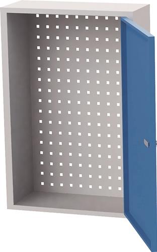 BEDRUNKA+HIRTH Hängeschrank H750xB500xT200mm Vollblechtüren lichtgrau/signalblau