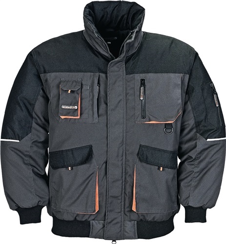 TERRATREND Pilotenjacke Gr.XL dunkelgrau/schwarz/orange TERRATREND TERRATREND Pilotenjacke Gr.XL dunkelgrau/schwarz/orange TERRATREND