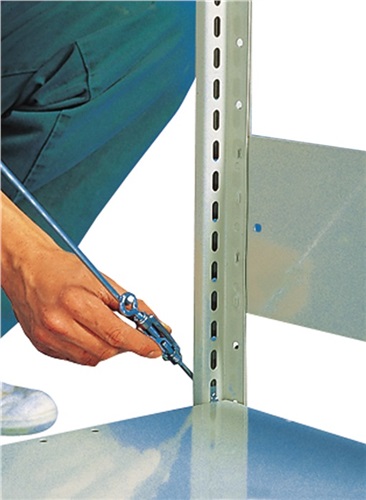 META Steckregal H3000xB1000xT800mm Anbauregal 7 Stahlböden Trgf.230kg verz.META