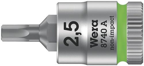 WERA Schraubendrehereinsatz 8740 A 1/4 Zoll i6-KT.SW 2,5mm L.28mm WERA