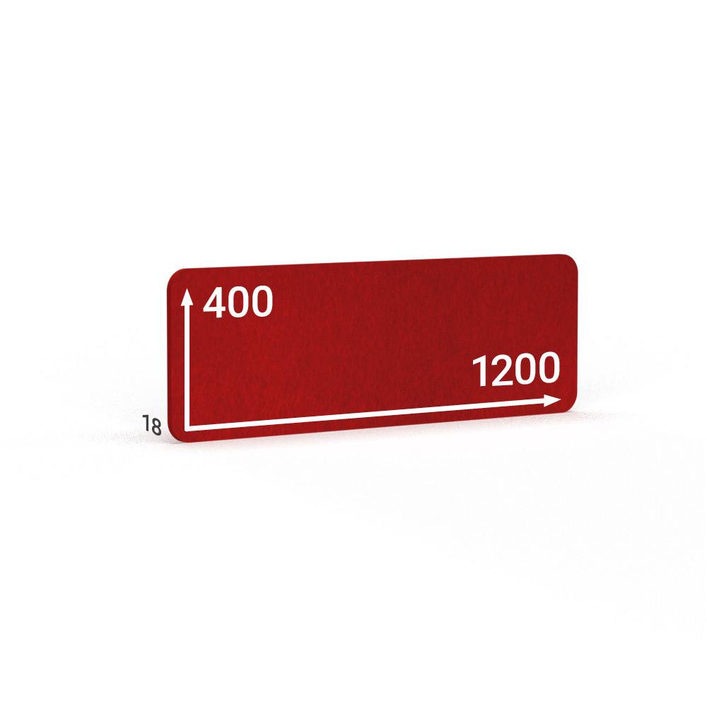 BMB AKUSTIX Vario, HxBxS: 400x1200x18 mm, Rot, AV25