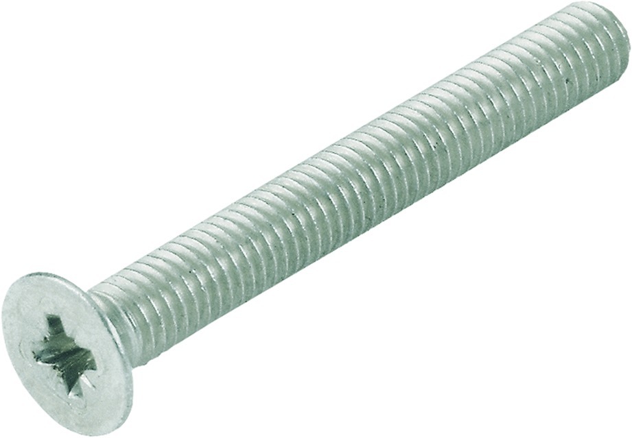 HOPPE® Gewindeschraube M6 für HOPPE-Schutzbeschläge, -Profiltür-Garnituren mit verdeckter Befestigung, Eisen 115 mm Kreuzschlitz