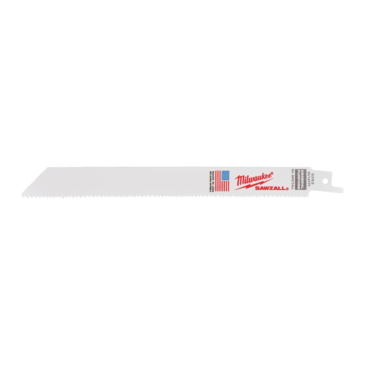 MILWAUKEE 200 x 2,5/1,8 mm (10/14 TPI) Säbelsägeblatt General Purpose, flexibel