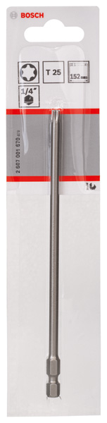 BOSCH Schrauberbit Extra-Hart T25, 152 mm, 1er-Pack