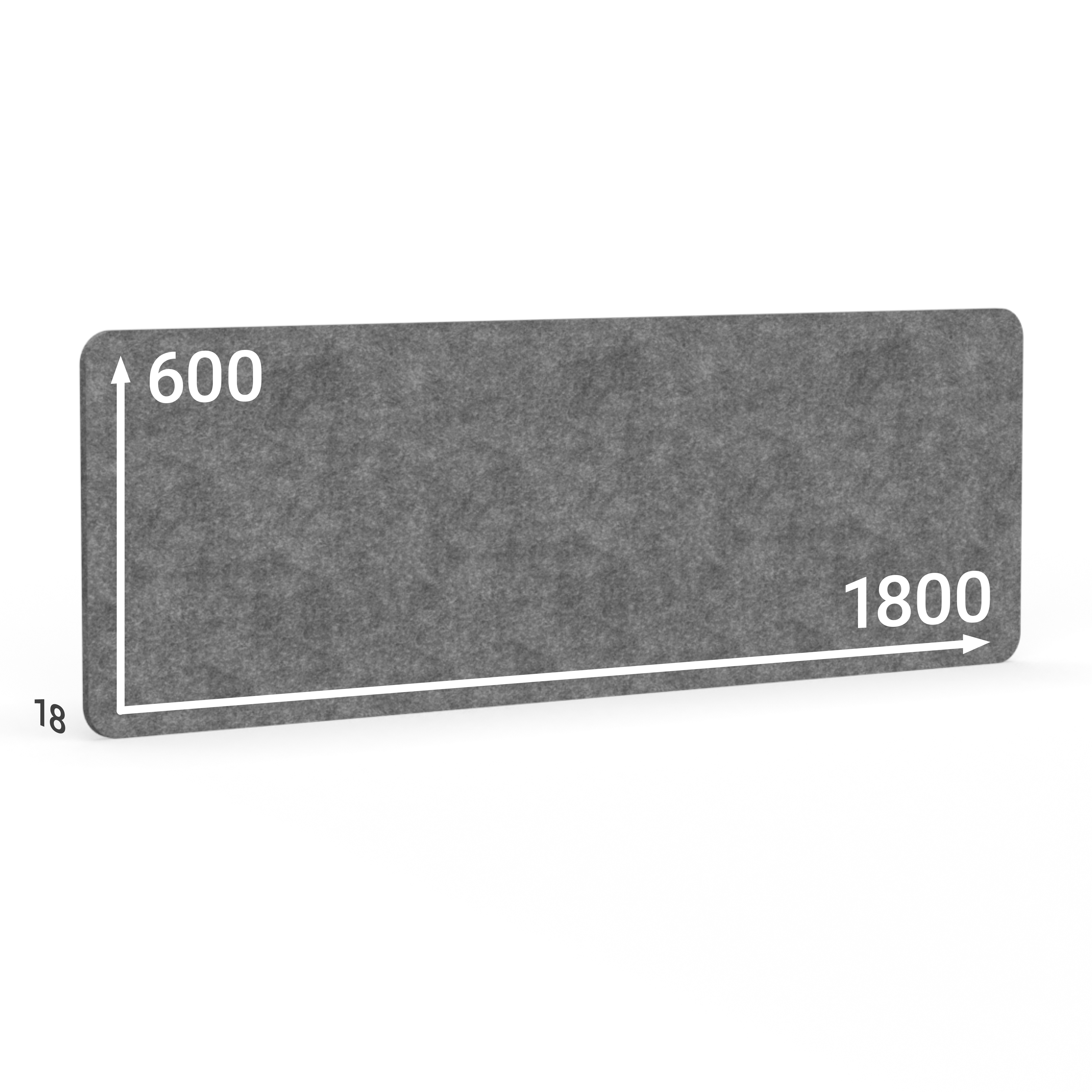 BMB AKUSTIX Vario, HxBxS: 600x1800x18 mm, Grau, AV18