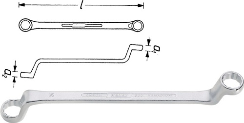 HAZET Doppelringschlüssel 630 36x41mm 440mm HAZET HAZET Doppelringschlüssel 630 36x41mm 440mm HAZET