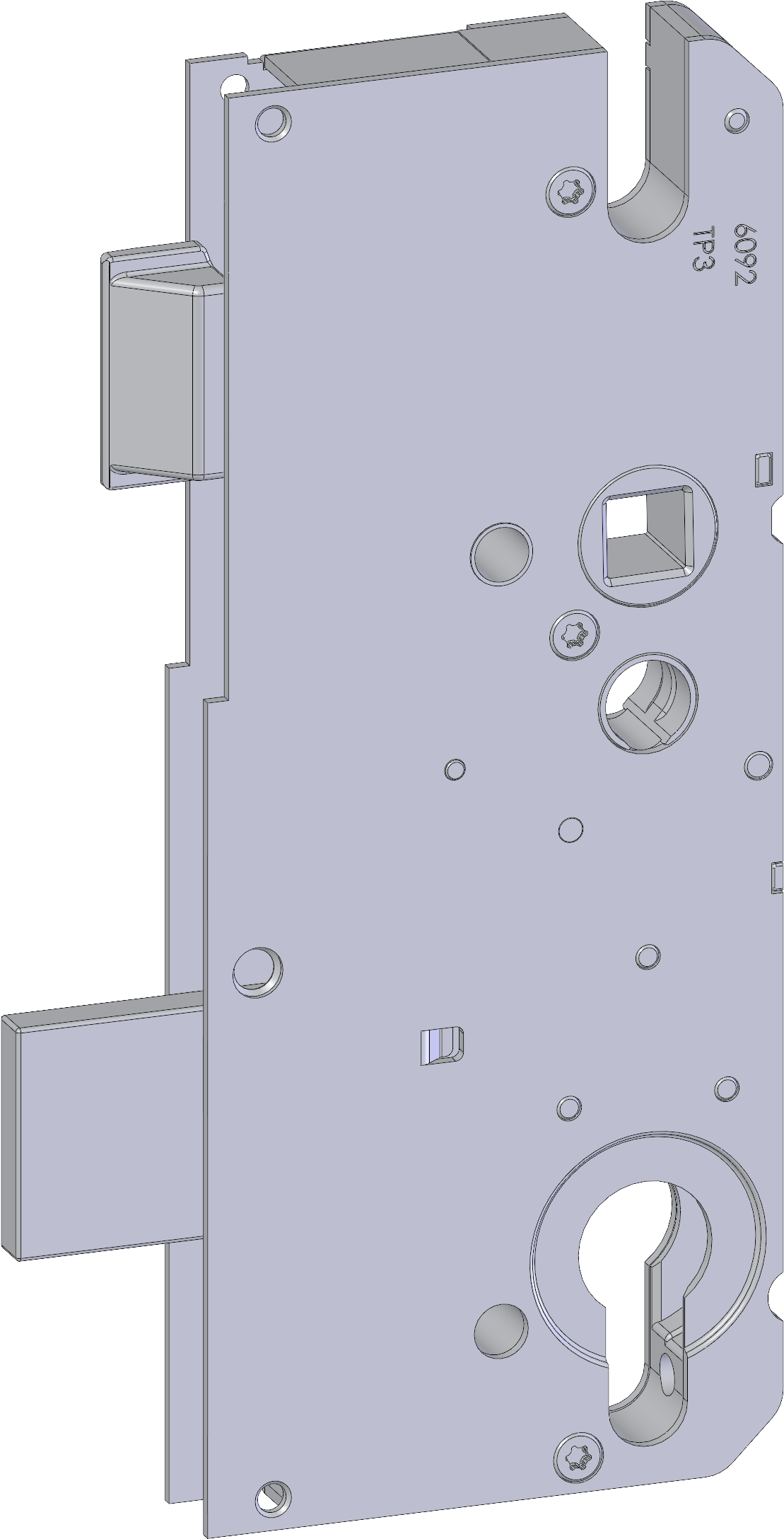 WINKHAUS Schlosskasten STV G3 SK TP3, 10/92, umstellbare Falle, Stahl