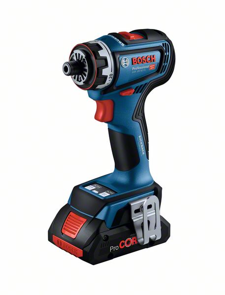 BOSCH Akku-Bohrschrauber GSR 18V-90 FC, 1x Gürtelclip, 1x Bithalter