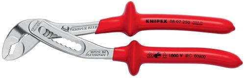 KNIPEX Wasserpumpenzange Alligator® L.250mm Spann-W.46mm verchr.VDE tauchisol.KNIPEX