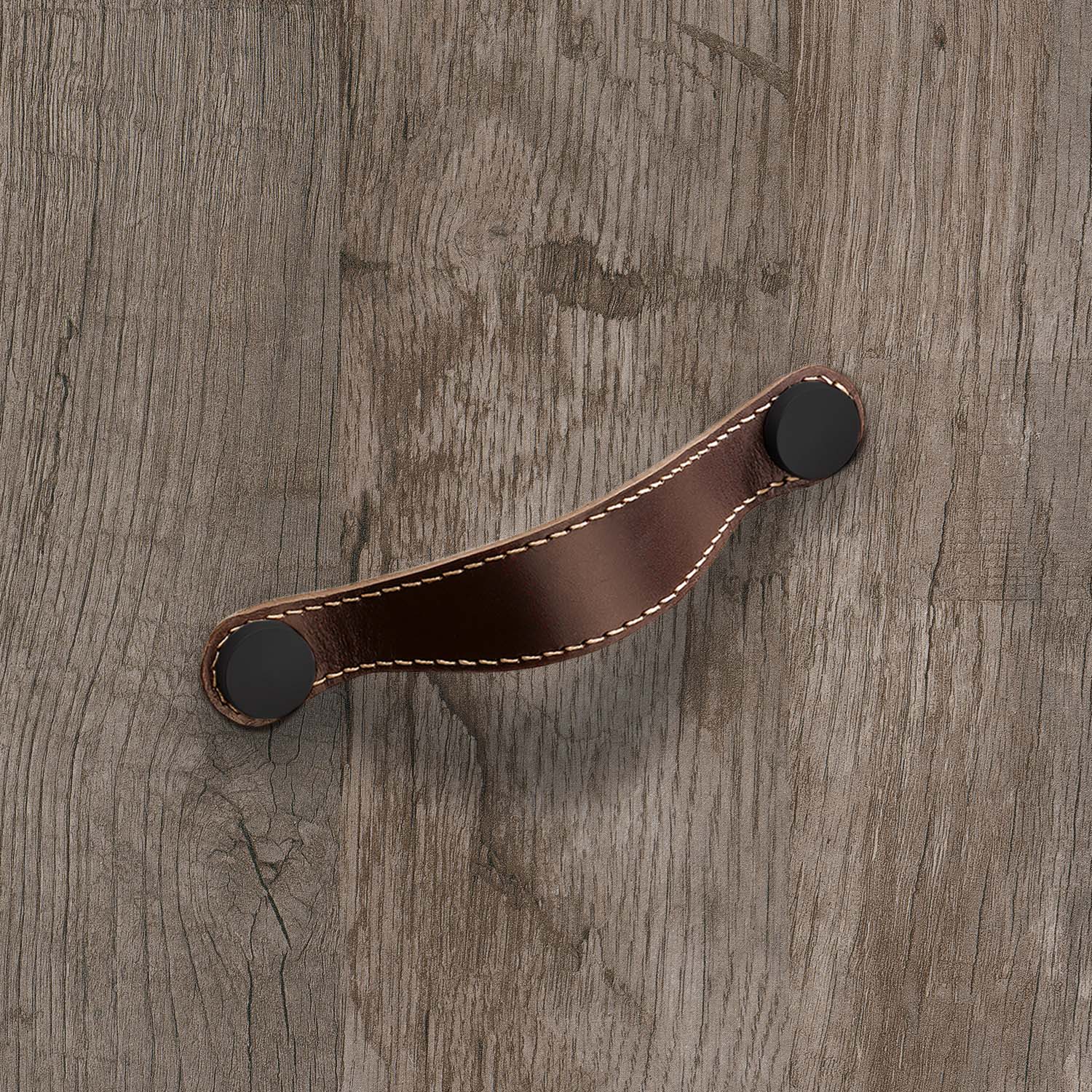 HETTICH Befestigungssockel mit M4 Gewinde für Ledergriffe, Schwarz matt, 9347594