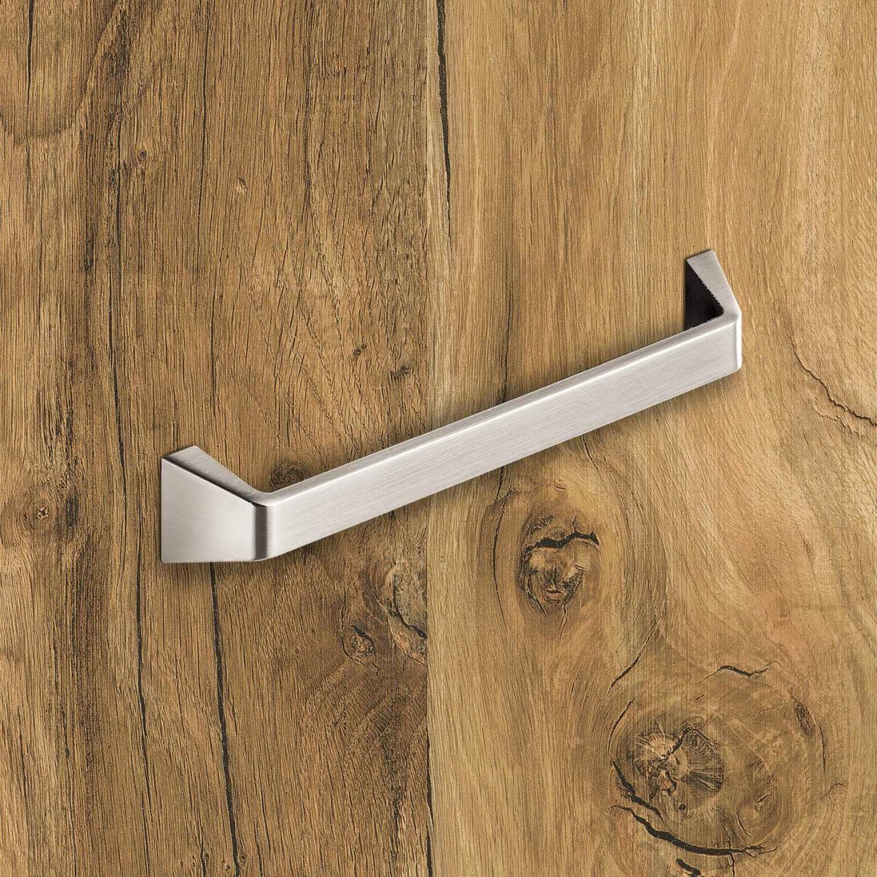 HETTICH Griff Basilia, •–• 192, L 208 mm, B 30 mm, H 30 mm, Edelstahl Optik gebürstet, 115076 HETTICH Griff Basilia, •–• 192, L 208 mm, B 30 mm, H 30 mm, Edelstahl Optik gebürstet, 115076
