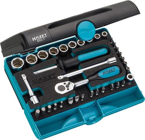 HAZET Steckschlüsselsatz 853-1 36-tlg.1/4 Zoll SW 5,5-14mm Z.20 6-kant HAZET