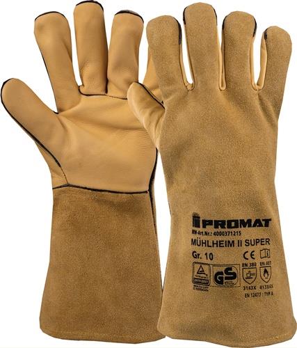 PROMAT Schweißerhandschuhe Mühlheim II Super Gr.9 gelb EN 388/407/12477 6PA