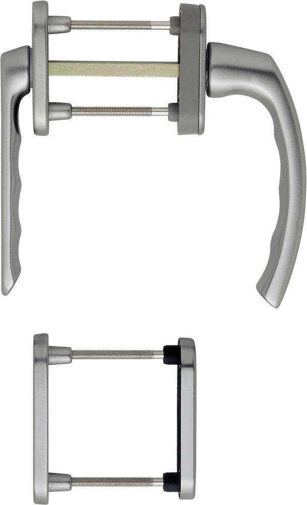 HOPPE® Fenstertürgriffgarnitur Luxembourg 099KH/66N/U26, Aluminium HOPPE® Fenstertürgriffgarnitur Luxembourg 099KH/66N/U26, Aluminium