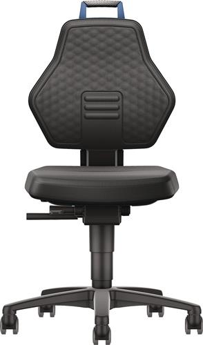 TECWERK Arbeitsdrehstuhl Rl.Supertec schwarz Grifffarbe blau 450-600mm TECWERK