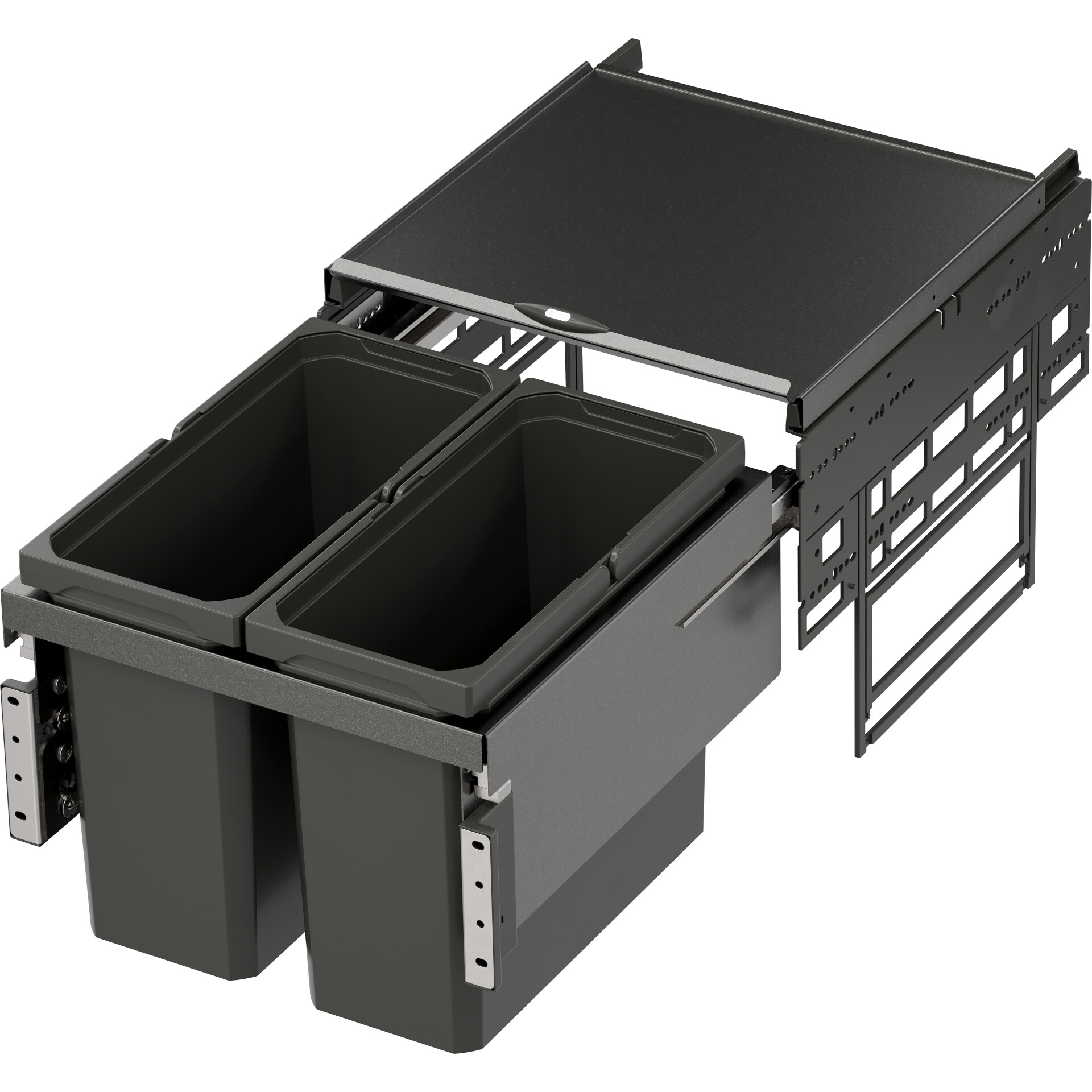 Abfalltrennsystem, ENVI-Space, 450er, 2x16 l, lavagrau Vauth Sagel
