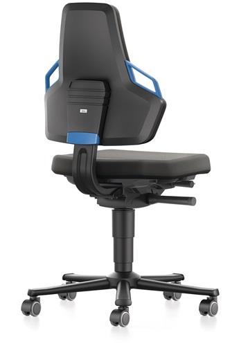 BIMOS Arbeitsdrehstuhl Nexxit Rl.Grifffarbe blau Supertec-Gewebe