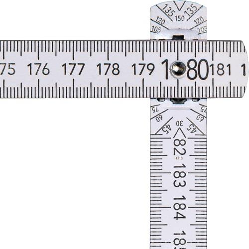 BMI Gliedermaßstab L.2m B.16mm mm/cm EG III Buche weiß BMI