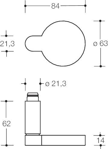 HEWI Türknopflochteil 276XPHLT, VK9, Edelstahl, 276XPHLT DC