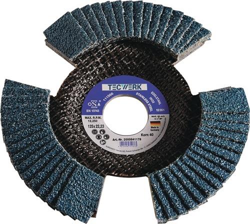 Fächerscheibe D.125mm K.60 kon.INOX/Stahl ZK TECWERK