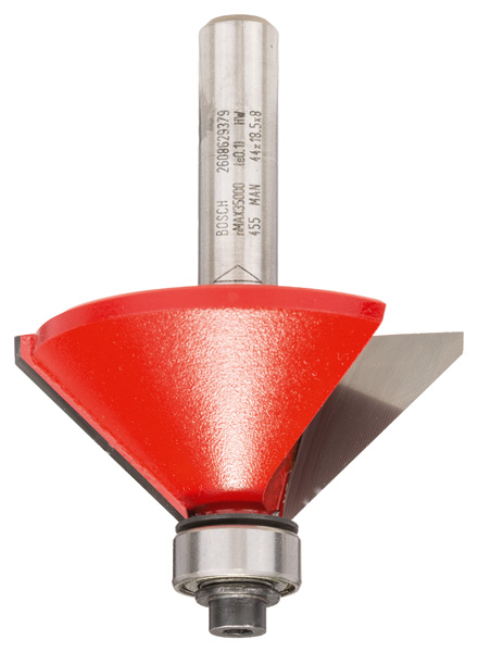 BOSCH Fasefräser, 8 mm, D 44 mm, L 18,5 mm, G 61 mm