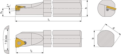 Bohrstange A1216K-SIL11 li. PROMAT Bohrstange A1216K-SIL11 li. PROMAT