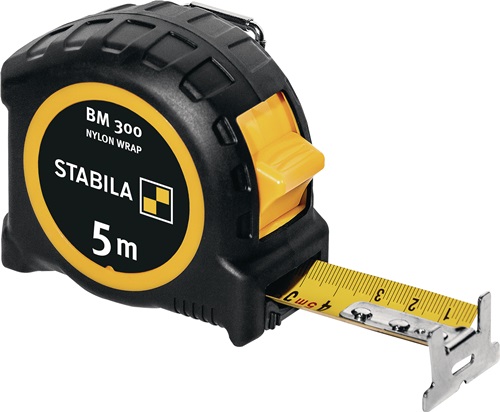 STABILA Taschenrollbandmaß BM 300 L.5m B.27mm mm/mm EG II PC-ABS/TPE EASY-CLIP STABILA STABILA Taschenrollbandmaß BM 300 L.5m B.27mm mm/mm EG II PC-ABS/TPE EASY-CLIP STABILA
