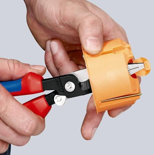KNIPEX Elektroinstallationszange L.200mm pol.Mehrkomp.-Hülle m.Öffnungsf.KNIPEX