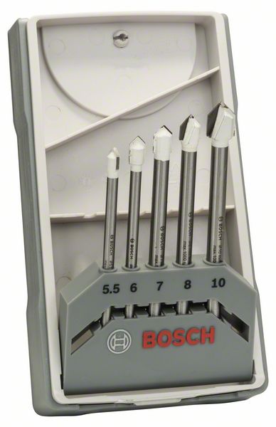 BOSCH Fliesenbohrer-Set CYL-9 Ceramic, 5-teilig, 5,5 - 10 mm