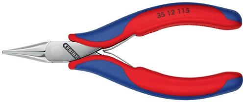 KNIPEX Elektronik-Greifzange Gesamt-L.115mm flachbreite Backen Form 1 Mehrkomp.-Hüllen