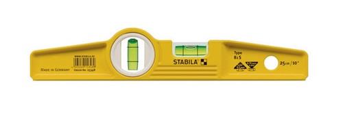 STABILA Torpedowasserwaage 81 S 25cm Alu.gelb ± 0,5 mm/m o.Gürteltasche 0,5 mm/m STABILA