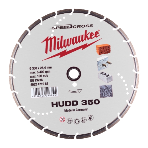 MILWAUKEE für harte Materialien Speedcross Diamanttrennscheibe HUDD 350 mm
