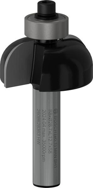 BOSCH Hohlkehlfräser, 8 mm, R1 8 mm, D 28,7 mm, L 13 mm, G 54 mm