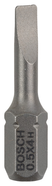 BOSCH Schrauberbit Extra-Hart S 0,5 x 4,0, 25 mm, 3er-Pack
