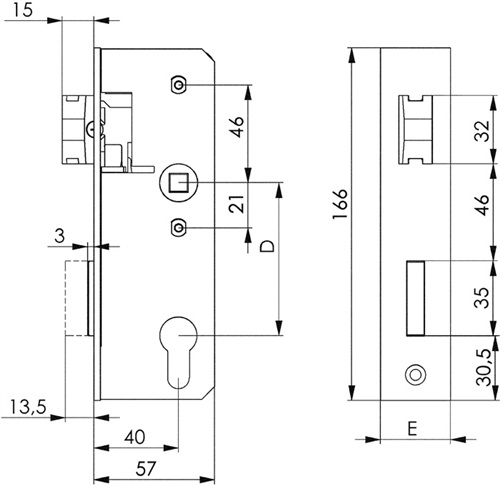 AMF Schloss 143U DIN L/R PZW 40mm AMF AMF Schloss 143U DIN L/R PZW 40mm AMF