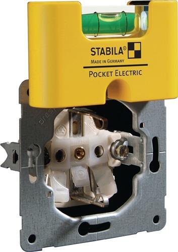 STABILA Wasserwaage Pocket Electric 7cm Ku.gelb ± 1mm/m m.Magnet STABILA