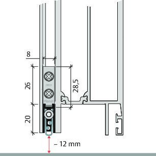 PLANET Türabsenkdichtung TW, Silikon 1.210 mm grau