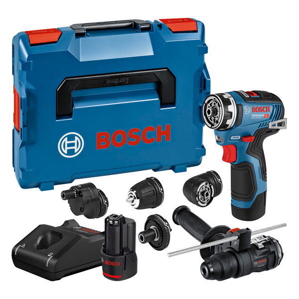BOSCH Akku-Bohrschrauber GSR 12V-35 FC, 2 x Akku GBA 12V 3.0Ah, L-BOXX