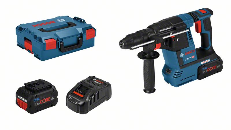 BOSCH Akku-Bohrhammer mit SDS plus GBH 18V-26 F mit 1 x 6.0 Ah Akku, ProCORE18V 8.0 Ah