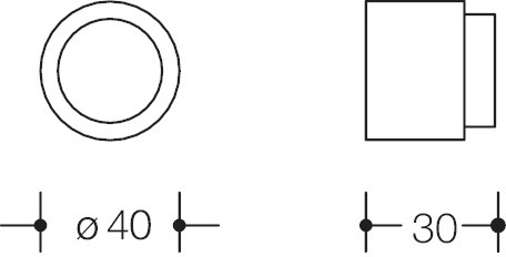 HEWI Wandpuffer 611XA.30, Edelstahl, 611XA.30