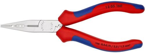 KNIPEX Verdrahtungszange L.160mm 0,5-0,75/1,5/2,5 mm² verchr.Mehrkomp.-Hüllen KNIPEX