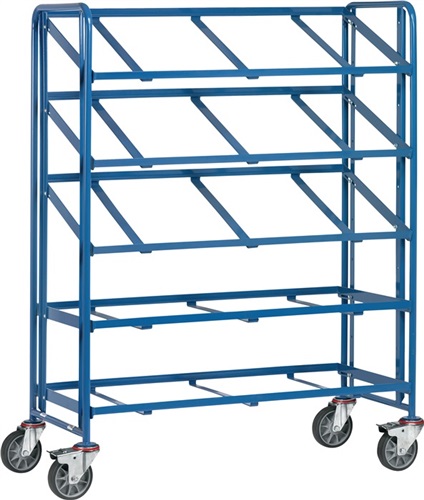 FETRA Eurokastenwagen Trgf.300kg f.15Kästen 400x600mm m.offenem Rahmen brillantblau