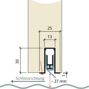 PLANET Türabsenkdichtung RF FH, ohne Funktion, Silikon