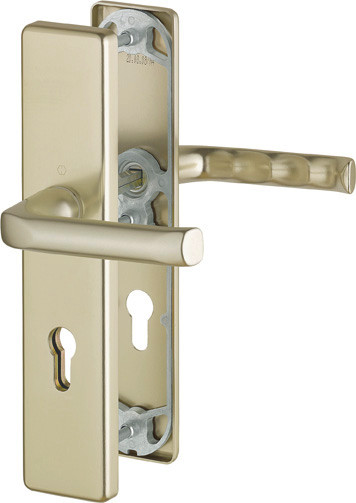 HOPPE® Schutz-Drückergarnitur mit Langschild London 113/2221/2410, 10/92 mm, Aluminium, 3701355