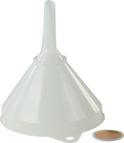 HÜNERSDORFF Trichter D.168/17mm H.199mm HD-PE natur m.Sieb HÜNERSDORFF