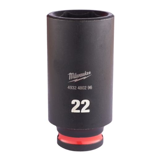 MILWAUKEE 22 x 65 mm SHOCKWAVE Schlagnuss 3/8" lang