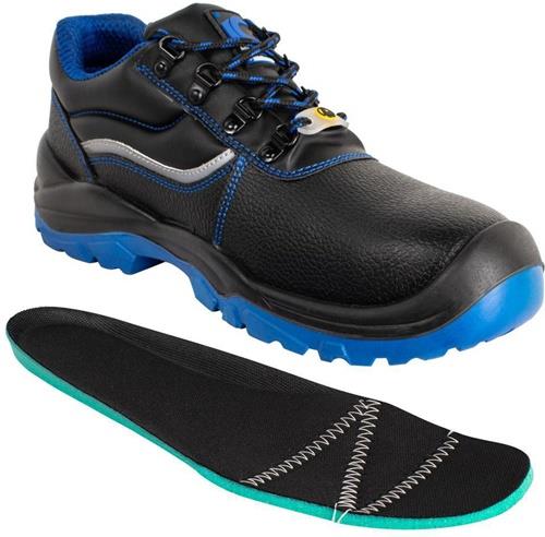 CRAFTLAND Sicherheitsschuh NAUEN Gr.43 W.10,5 schwarz/blau S3 FO SR ESD EN20345 CRAFTLAND